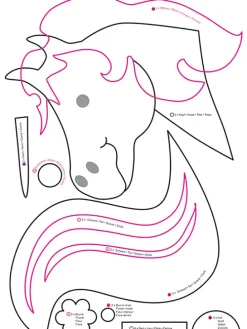 Laternen-Bastelset "Einhorn" in Bunt