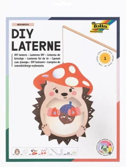 Laternen-Bastelset "Hedgehog" in Beige/ Braun/ Rot - ab 5 Jahren