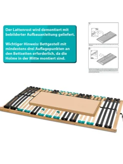 Lattenrost Drömson, Kopfteil verstellbar in Natur