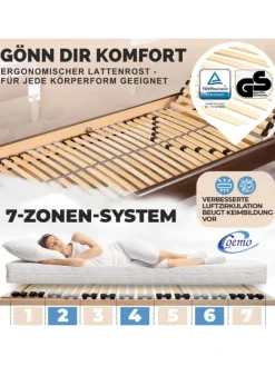 Lattenrost ERGO K 70x200 verstellbar in Natur