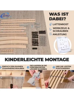 Lattenrost ERGO K 70x200 verstellbar in Natur