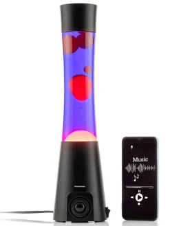 Lavalampe mit Lautsprecher in Schwarz - (H)42 x Ø 10,7 cm