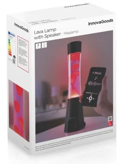 Lavalampe mit Lautsprecher in Schwarz - (H)42 x Ø 10,7 cm