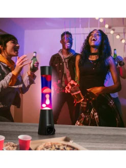 Lavalampe mit Lautsprecher in Schwarz - (H)42 x Ø 10,7 cm