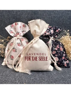 Lavendelbeutel 6er-Set in natur/flieder