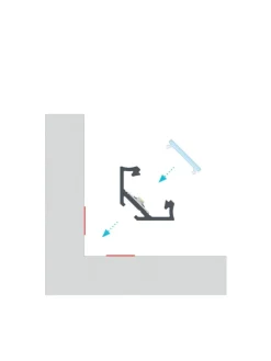 LED Aluminium Eckprofil PD-C 1 Meter Aluprofil Leiste Silber in Silber