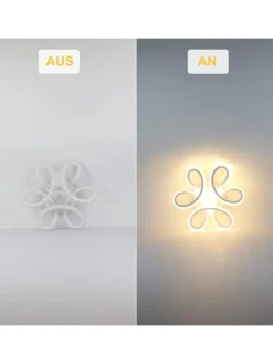 Led Deckenleuchte in Weiß 26W Modern 3000K Warmweiß Kreatives L 26cm