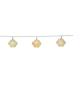 LED Deko Lichterkette 10 leuchtende Wolken L: 1,35m in weiß