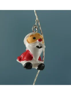 LED Deko Lichterkette Nikolaus 20LED mit Timer L: 1,9m in rot, weiß