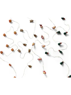 LED Deko Lichterkette Nikolaus 20LED mit Timer L: 1,9m in rot, weiß