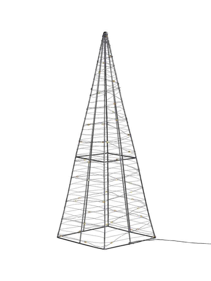 LED Deko PUKSALA in Silber - (W) 20 x (H) 60 x (L) 20 cm