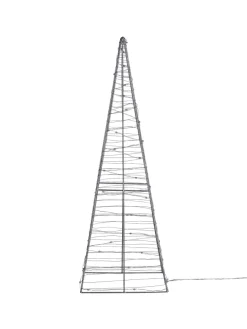 LED Deko PUKSALA in Silber - (W) 20 x (H) 60 x (L) 20 cm