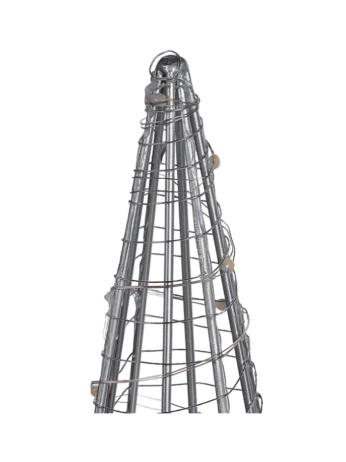 LED Deko PUKSALA in Silber - (W) 20 x (H) 60 x (L) 20 cm