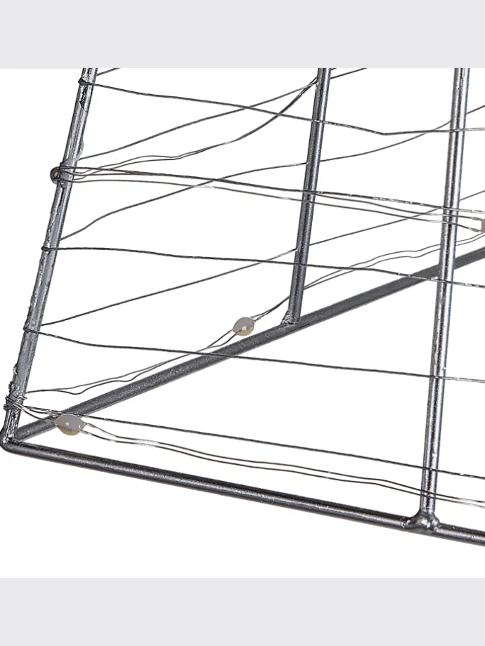 LED Deko PUKSALA in Silber - (W) 20 x (H) 60 x (L) 20 cm