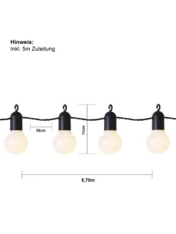 LED Deko-Lichterkette Hooky warmweiß