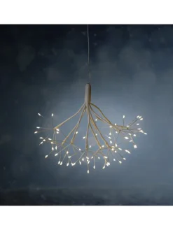 LED Feuerwerk Leuchtstern Firework mit Fernb. D: 25cm in weiß