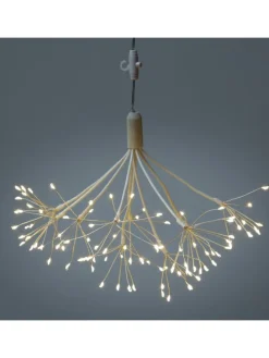 LED Feuerwerk Leuchtstern Firework mit Fernb. D: 25cm in weiß