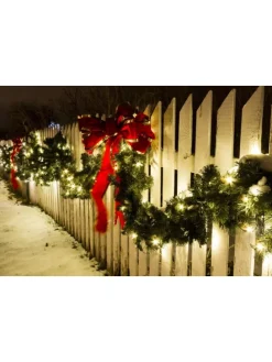 LED Girlande mit integrierter Lichterkette mit Timerfunktion in Grün