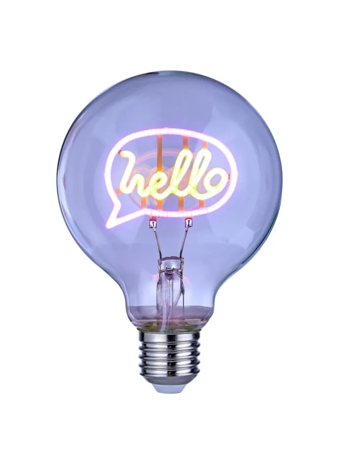 LED Glühlampe BRIGHT LIGHT Hello in Pink