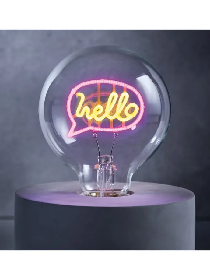 LED Glühlampe BRIGHT LIGHT Hello in Pink