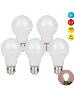 LED Leuchtmittel "DAFFY" in weiß - (L)6 cm x (B)6 cm x (H)10.7 cm - EEK F