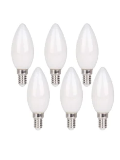 LED Leuchtmittel "DAFFY" in weiß - (L)3.5 cm x (B)3.5 cm x (H)10.2 cm - EEK F