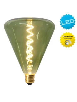 LED Leuchtmittel "DILLY" in grün - (L)14.5 cm x (B)14.5 cm x (H)19 cm - EEK G