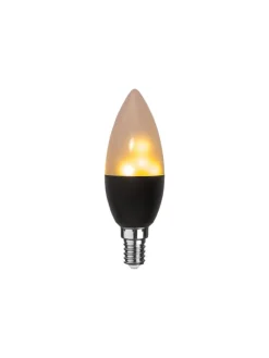 LED Leuchtmittel ,Flame', E14, schwarz, flackernd, 0,8-1,2W, 2lm, warm