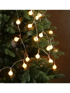 LED Lichterkette Berry/Cherry 60 XL Kugeln bernstein L: 9m in weiß