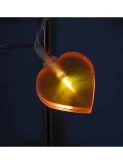 LED Lichterkette Herzen für Valentingstag Muttertag L: 90cm in rosa