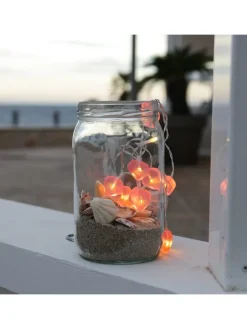 LED Lichterkette Herzen für Valentingstag Muttertag L: 90cm in rosa