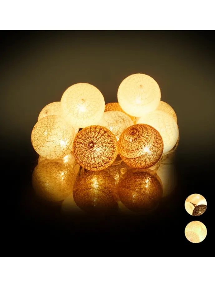 LED Lichterkette in Weiß/Grau/Braun (L)160 cm