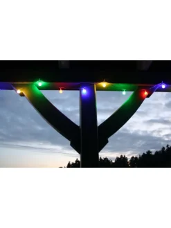 LED Lichterkette 4,80m 24 Lichter Partylichterkette in Bunt