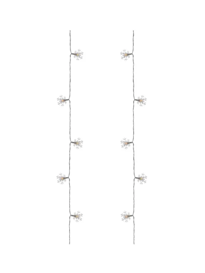 LED Lichterkette Schneeflocken L: 2m in transparent