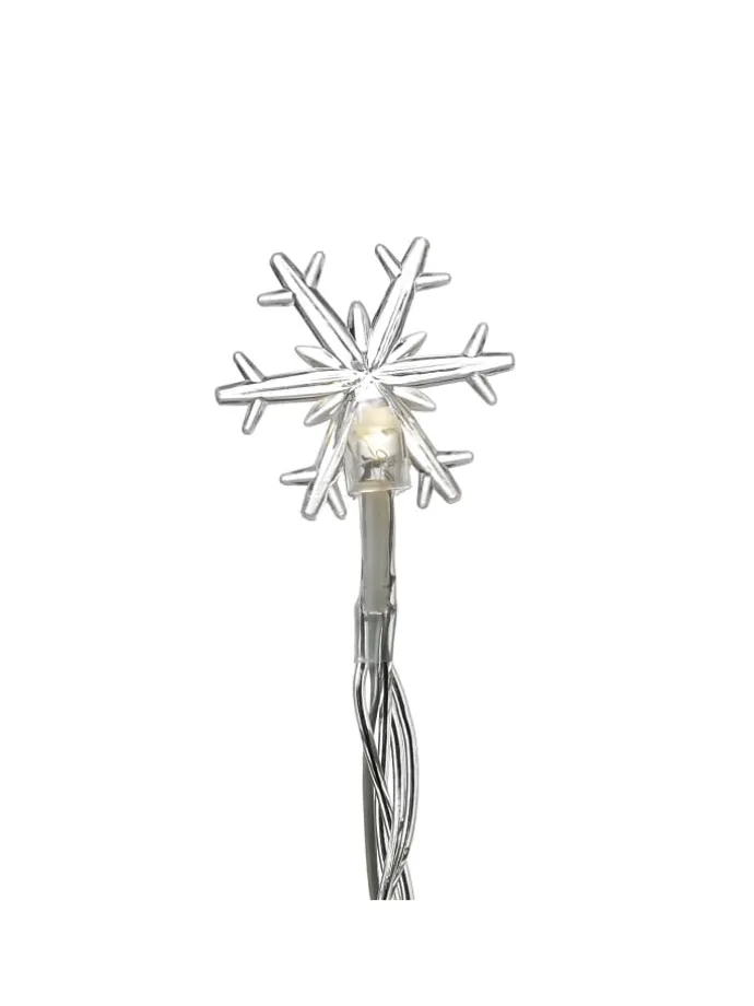 LED Lichterkette Schneeflocken L: 2m in transparent