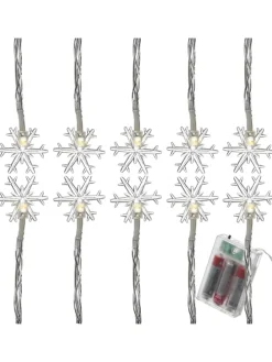 LED Lichterkette Schneeflocken L: 2m in transparent