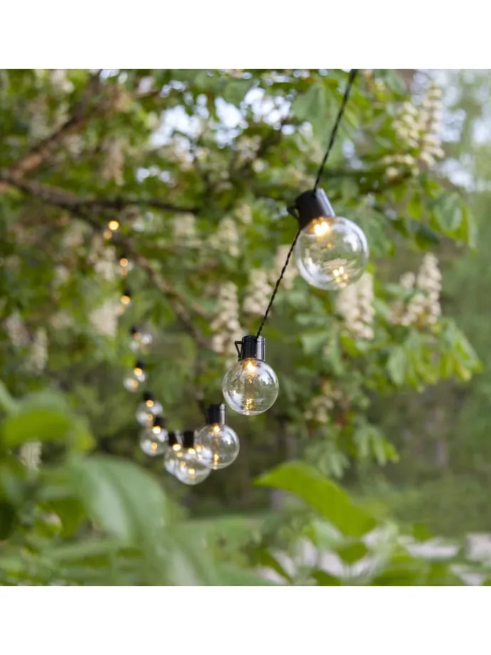 LED Outdoor-Lichterkette ,Partaj, Netzbetrieb, 16 LEDs, klar, warmwe