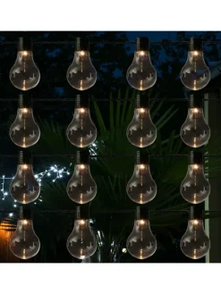 LED Party Lichterkette mit 16 Glühbirnen für Garten L: 4,5m