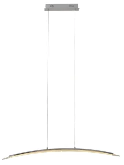 LED Pendelleuchte "SURF" in chrome - (L)100 cm x (B)8 cm x (H)120 cm - EEK G