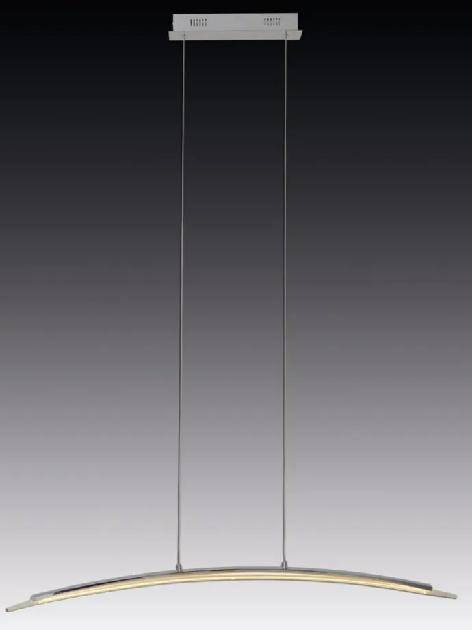 LED Pendelleuchte "SURF" in chrome - (L)100 cm x (B)8 cm x (H)120 cm - EEK G