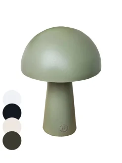 LED Pilz Tischlampe dimmbar Touch Farbwechsler IP44 Innen Außen 15x21cm Grün