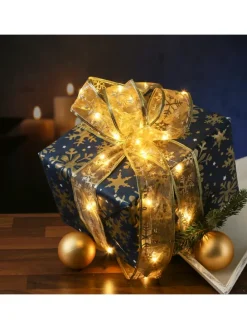 LED Seidenband Geschenkband in gold Länge 2,7m