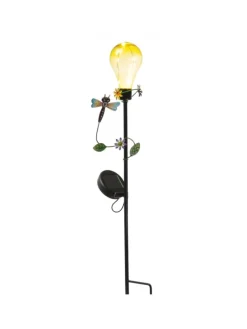 LED Solar Gartenstecker Libelle Deko Gartenspieß H: 84cm in bunt