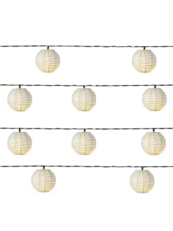 LED Solar Lichterkette Lampions L: 4,5m in weiß