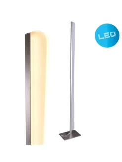 LED Stehleuchte "BONES 2" in chrome - (L)14 cm x (B)20 cm x (H)125 cm - EEK G