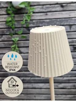 LED Tischlampe dimmbar Touch Farbwechsler IP44 Innen & Außen 36,5x11cm Schwarz