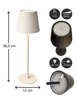 LED Tischlampe dimmbar Touch Farbwechsler IP44 Innen & Außen 36,5x11cm in Sand