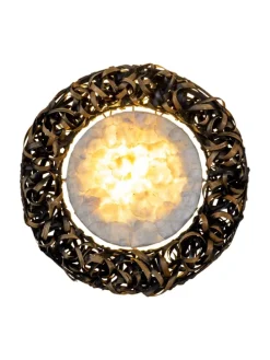 LED Wandleuchte in schwarz - (L)50 cm x (B)50 cm x (H)12 cm - EEK A