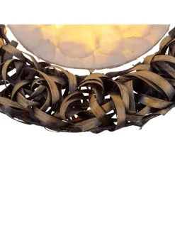 LED Wandleuchte in schwarz - (L)50 cm x (B)50 cm x (H)12 cm - EEK A