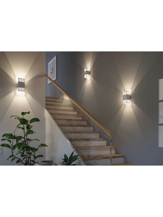 LED Wandleuchte Tharin IP44 3000K 120x104mm 2x3,7W Weiß